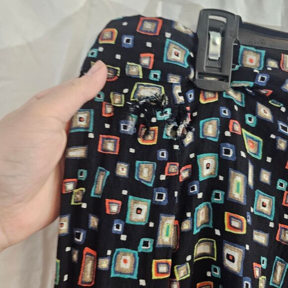 Vintage retro 70s 80s patterned plus size a-line skirt - Picture 2 of 5